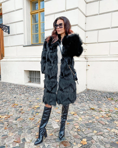 Dawn - Long Fox Faux Coat
